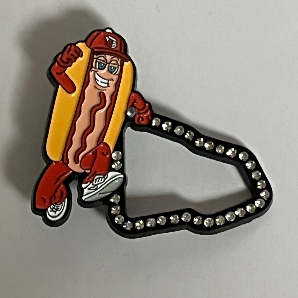 Cleveland Guardians Hot Dog New Era Frame Hat Pin Bag Baseball Fitted Mascot